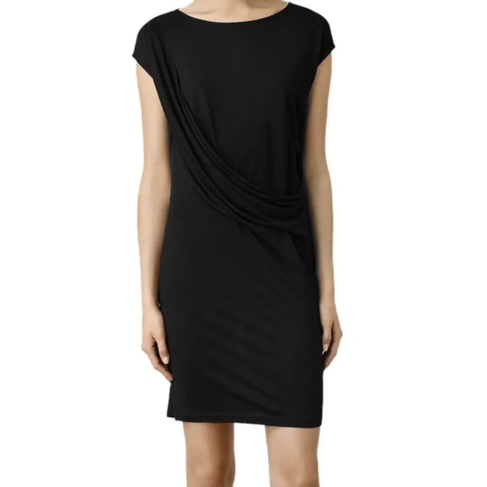 allsaint sabie black jersey dress‎